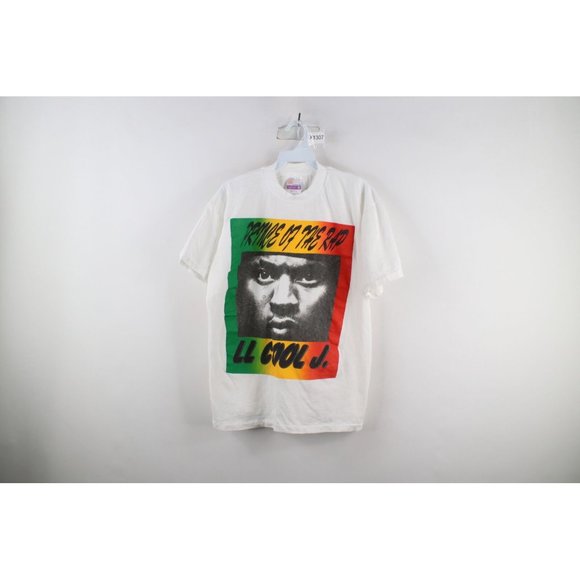 Vintage 90s Mens Large Prince of the Rap LL Cool J Short Sleeve Rap Tee T-Shirt - Picture 1 of 8